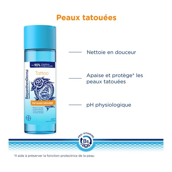 Bepanthen Derma Tattoo Gel lavant tatouage