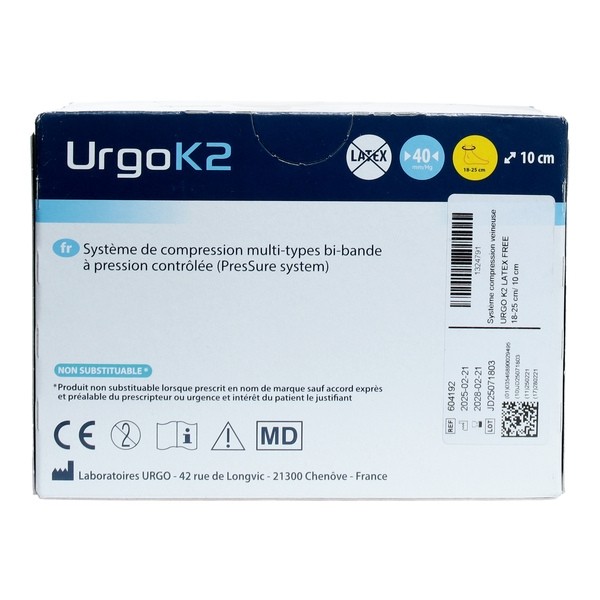 Urgo K2 système de compression bi-bande sans latex