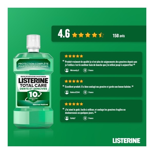 Listerine Total Care Dents et Gencives bain de bouche