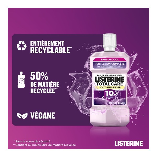 Listerine Total Care bain de bouche gout plus léger
