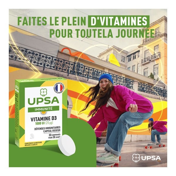UPSA Immunité Vitamine D3 1000 UI comprimés
