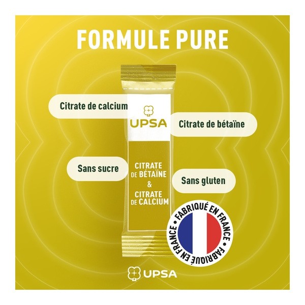 UPSA Digestion Citrate de bétaïne & Citrate de calcium sticks