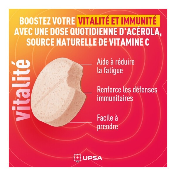 UPSA vitalité Acérola 1000 Bio comprimés à croquer