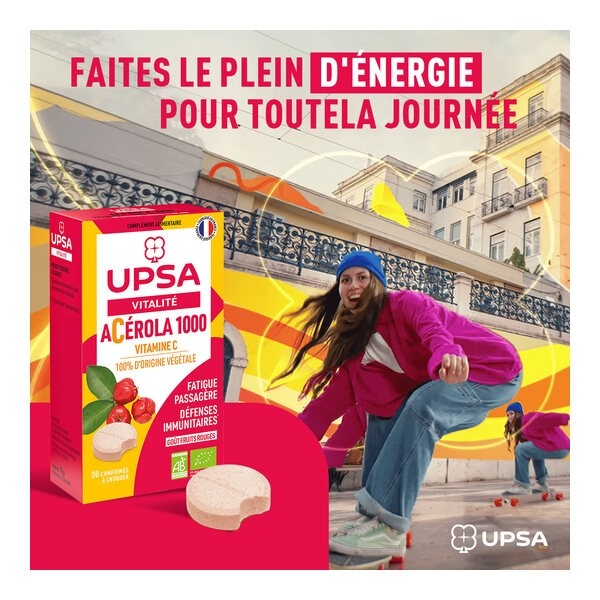 UPSA vitalité Acérola 1000 Bio comprimés à croquer