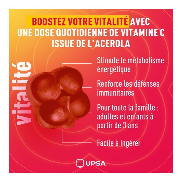 UPSA Vitalité Acérola vitamine C Kids Gummies
