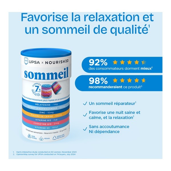 UPSA Nourished Sommeil gummies