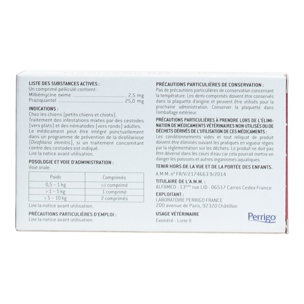 Clément Thékan Milprazikan Chien comprimés