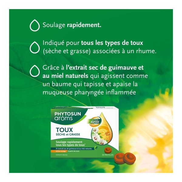 Phytosun Arôms pastilles toux sèche et grasse