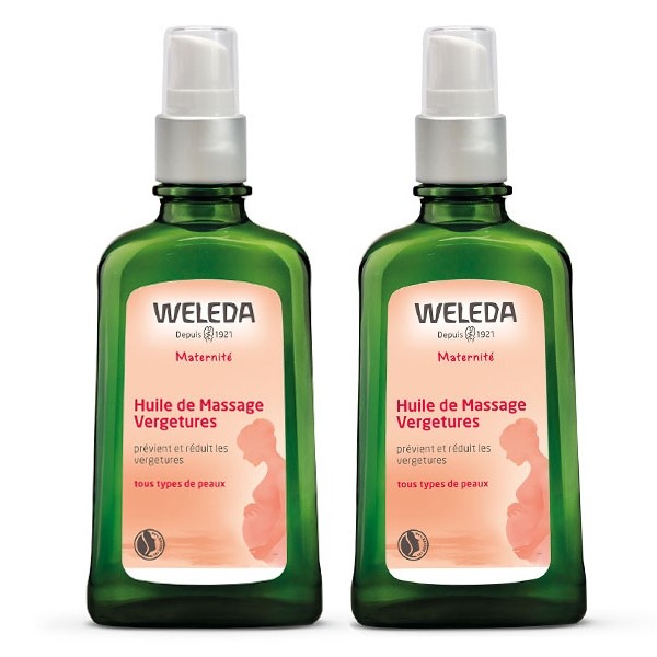 Weleda huile de massage vergetures Bio flacon-pompe