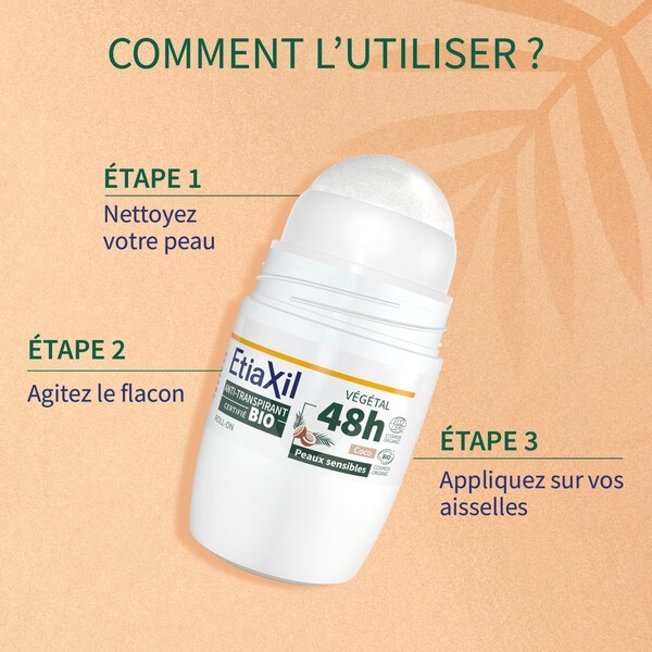 Etiaxil anti transpirant végétal Bio 48 h roll-on
