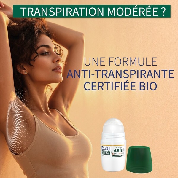 Etiaxil anti transpirant végétal Bio 48 h roll-on