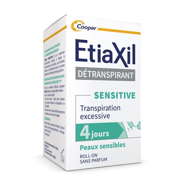Etiaxil Sensitive Aisselles détranspirant roll-on