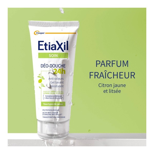 Etiaxil Déo-douche 24h Citron jaune et litsée