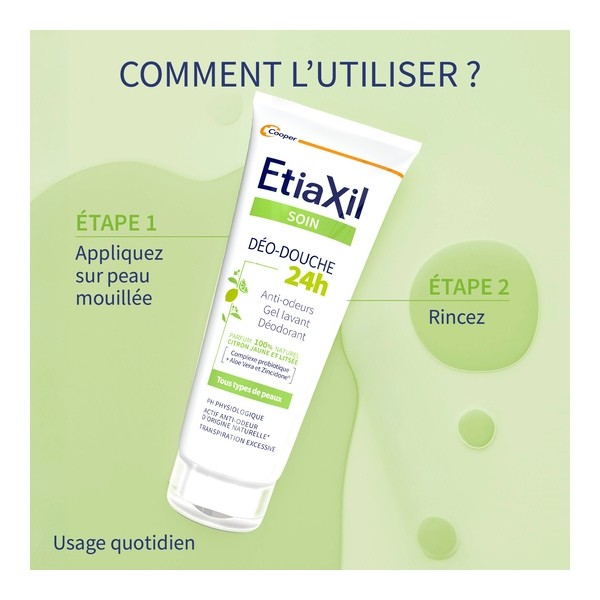 Etiaxil Déo-douche 24h Citron jaune et litsée