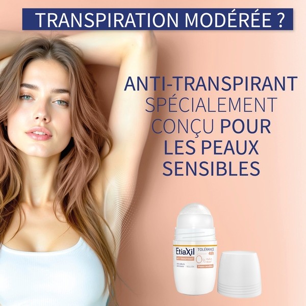 Etiaxil Anti transpirant Tolérance 48h roll-on