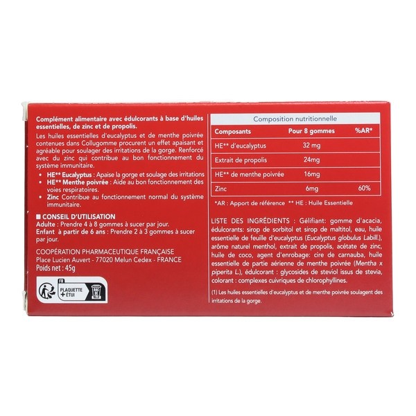 Collugomme gorge irritée gommes