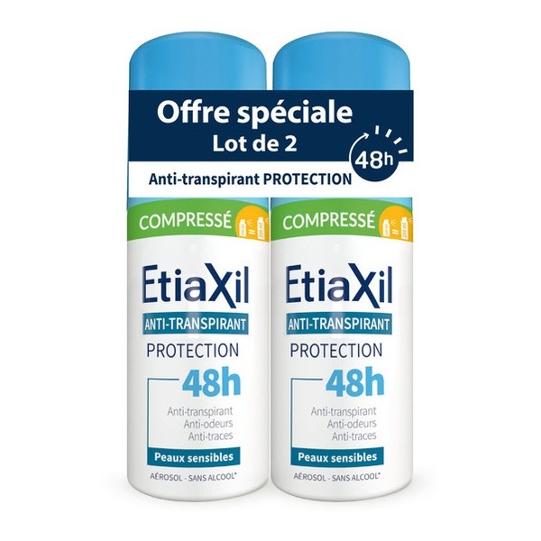 Etiaxil anti transpirant 48h Peaux sensibles spray compressé