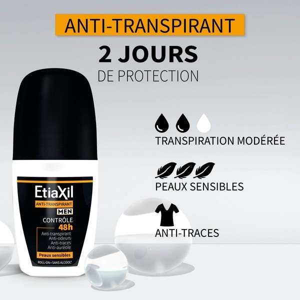 Etiaxil déodorant anti-transpirant 48h roll-on