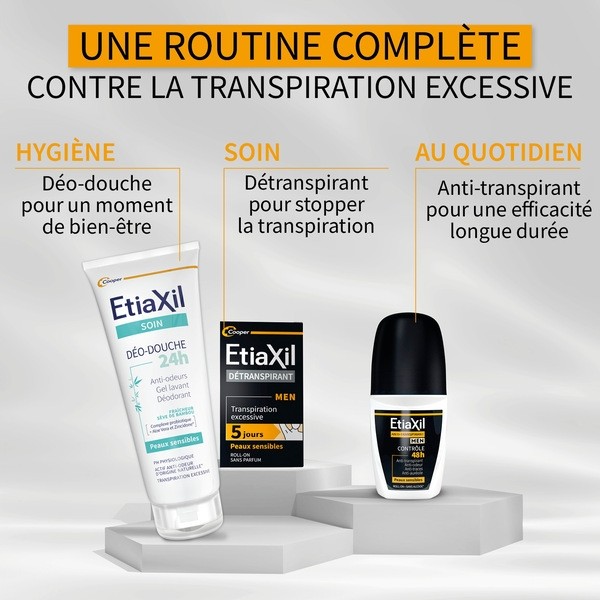 Etiaxil déodorant anti-transpirant 48h roll-on