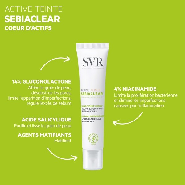 SVR Sebiaclear Active Teinté soin intensif 40 ml