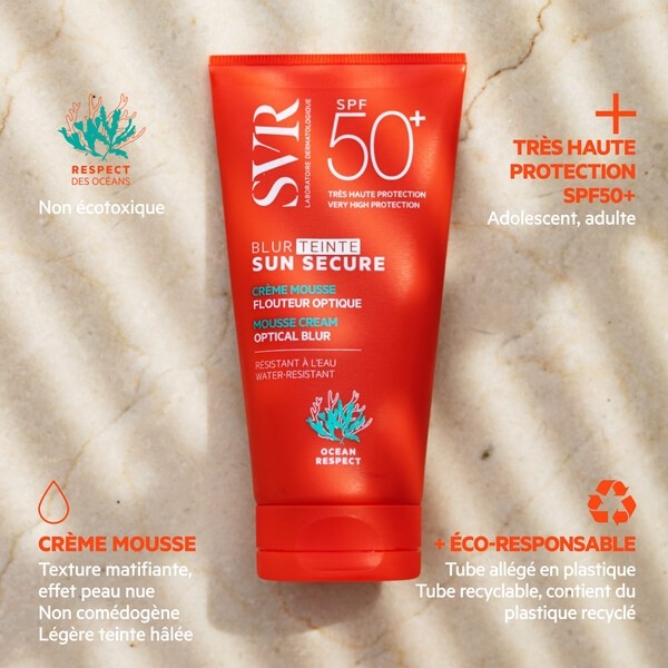 SVR Sun Secure Blur Teinté Crème solaire mousse SPF 50+