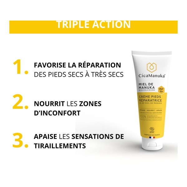 CicaManuka Crème pieds réparatrice bio
