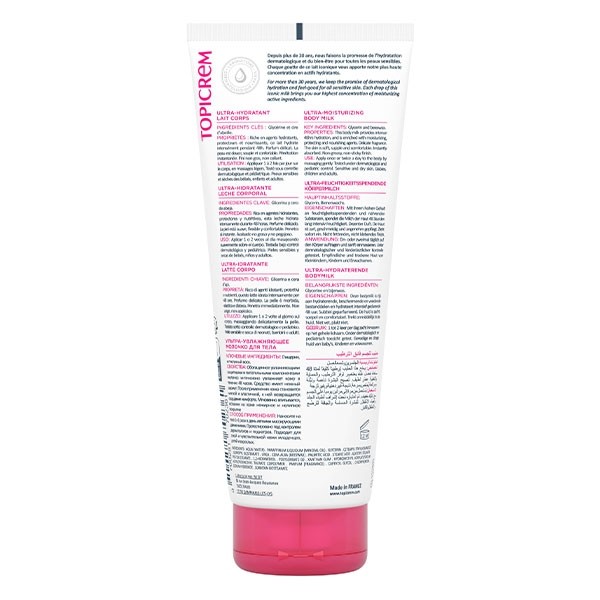 Topicrem lait corps ultra hydratant