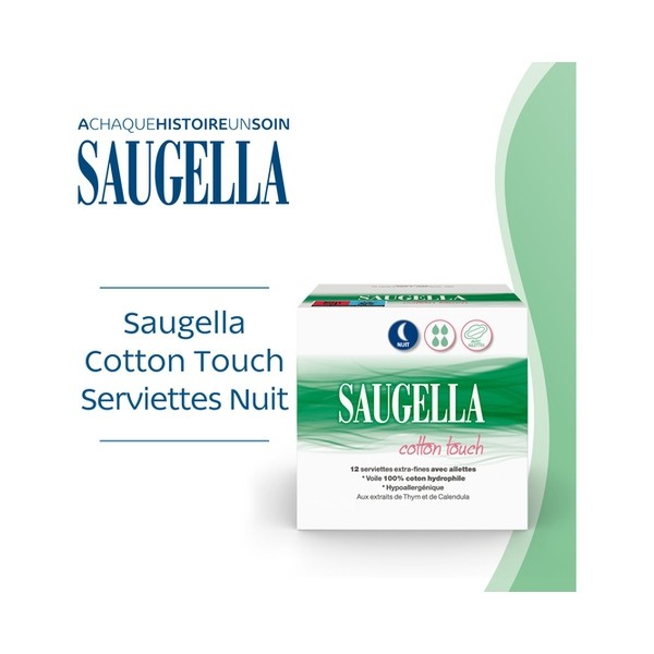 Saugella Cotton Touch Serviettes hygiéniques nuit