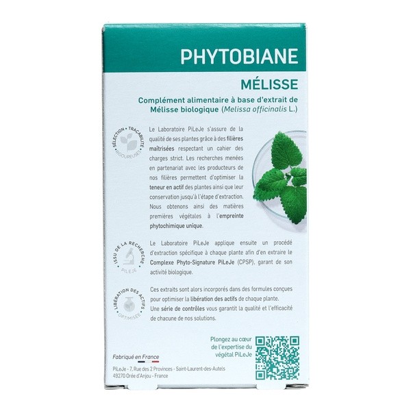 PileJe Phytobiane Mélisse comprimés