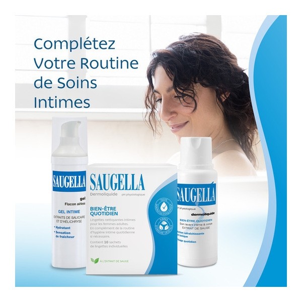 Saugella Dermoliquide lingettes sachets individuels