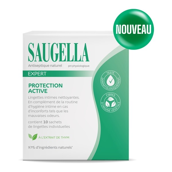 Saugella antiseptique naturel lingettes