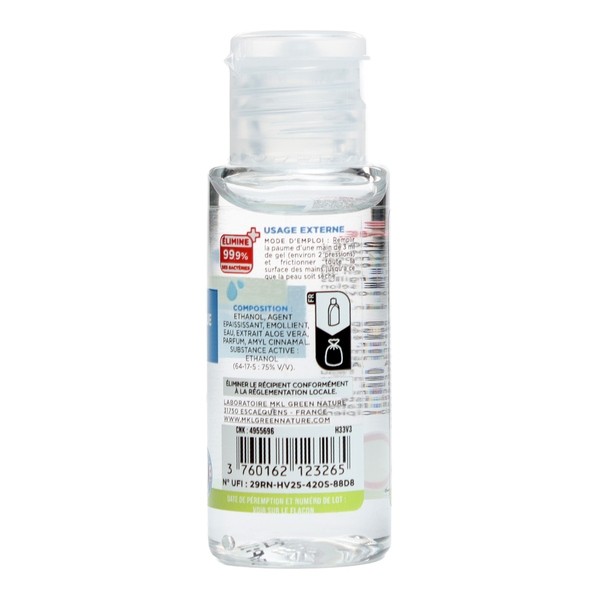 MKL gel hydroalcoolique à l'aloe vera parfum pomme