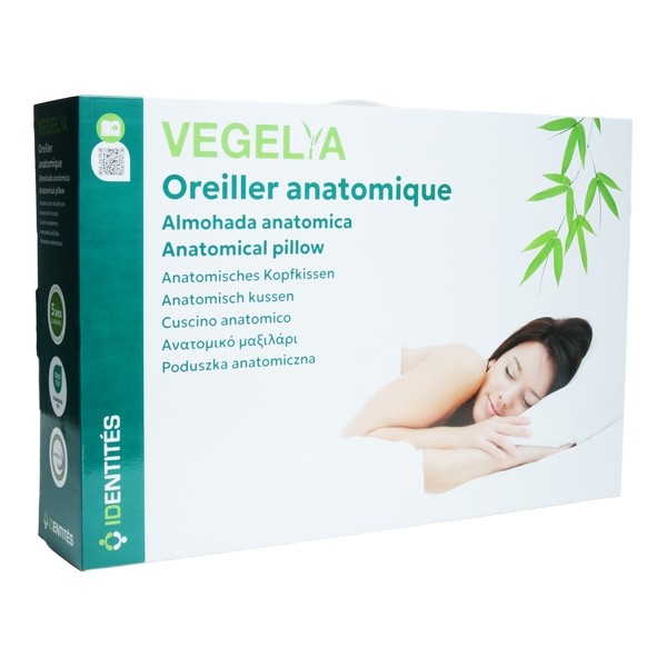 Oreiller au charbon de bambou Végélya 55 x 37 cm