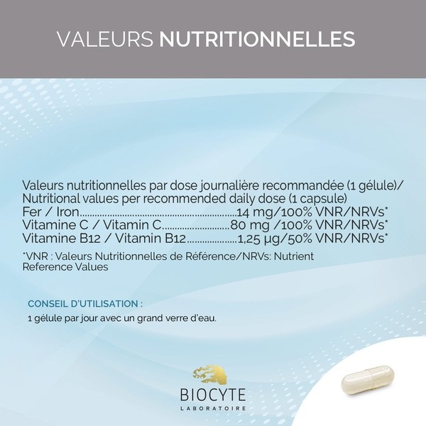 Biocyte Fer Liposomal gélules