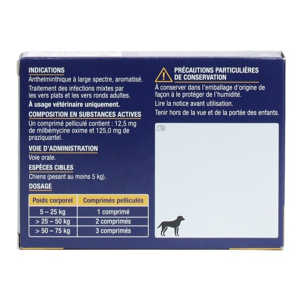 Milbémycine Praziquantel Viatris vermifuge chien