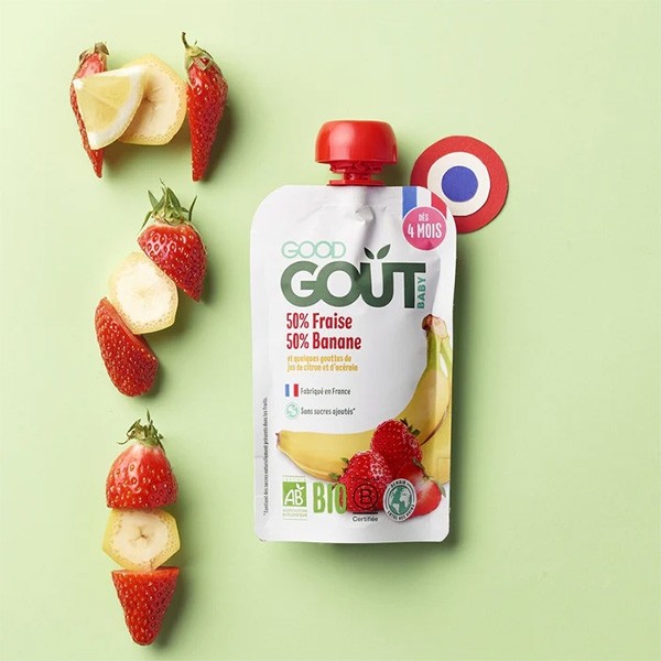 Good Goût Compote fraise banane Bio