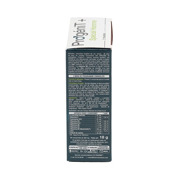 Les 3 Chênes ProgéniT+ Spécial Homme comprimés