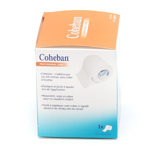 3M Coheban bande de contention cohésive 7 cm x 3 m