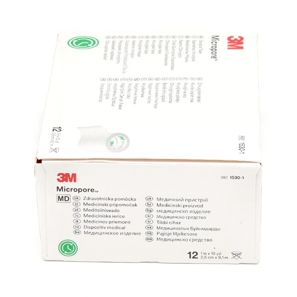 3M Micropore sparadrap blanc 2,5 cm x 9,14 m
