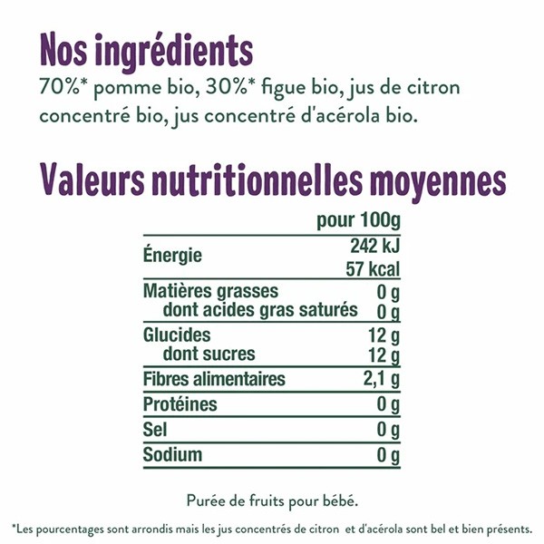 Good Goût compote pomme figue Bio