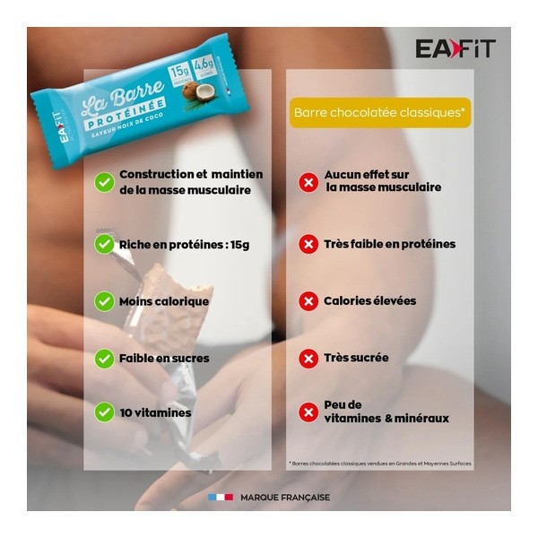 Eafit barre protéinée noix de coco