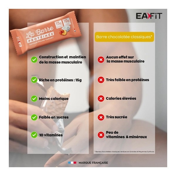 Eafit barre protéinée pêche yaourt