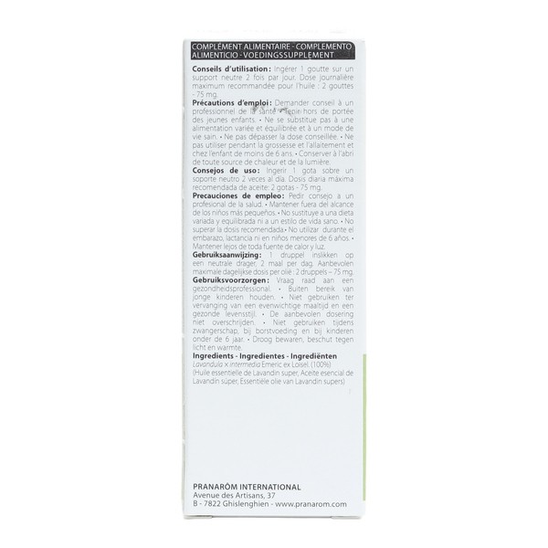 Pranarom huile essentielle Lavandin super