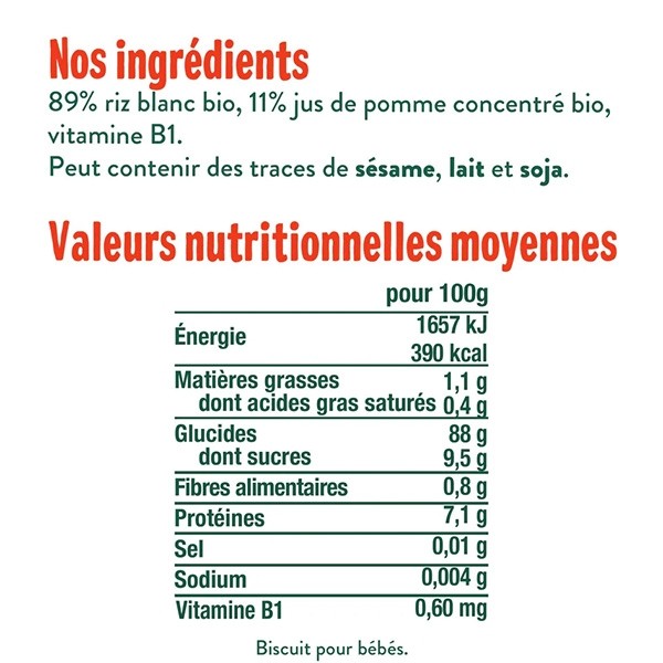 Good Goût Mini-galettes de Riz à la pomme Bio