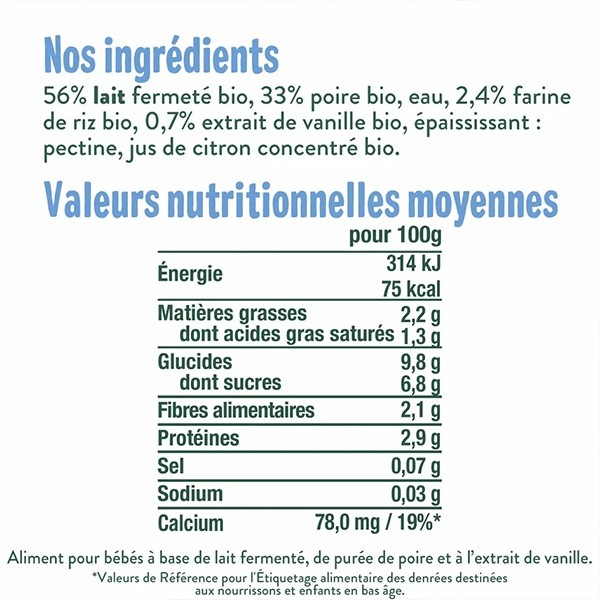 Good Goût brassé au lait de vache Poire Vanille bio