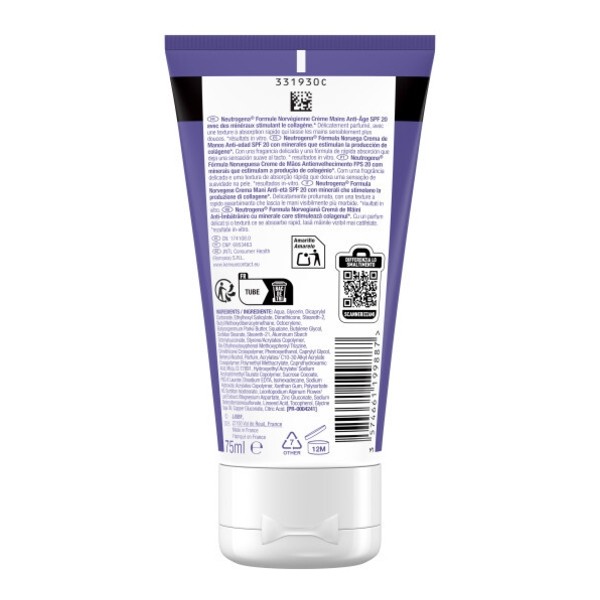 Neutrogena crème mains anti âge SPF 20