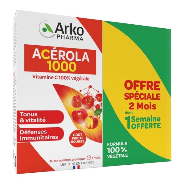 Arkopharma Acérola 1000 végétal Comprimés à croquer
