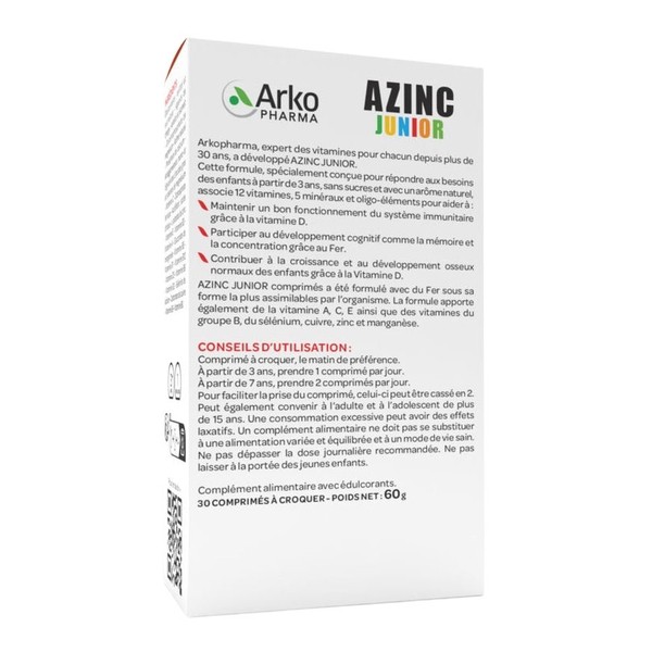 Azinc Junior cola comprimés à croquer