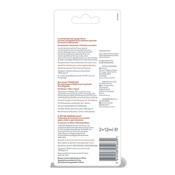 Elmex Protection Caries set dentaire de voyage