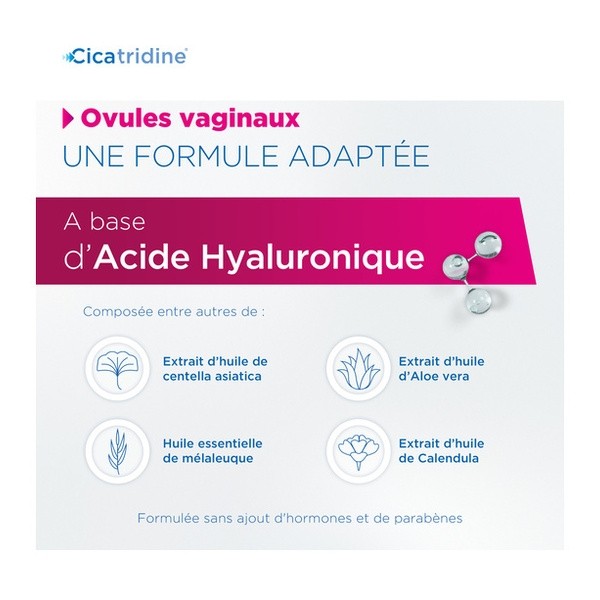 Cicatridine ovules à l'acide hyaluronique